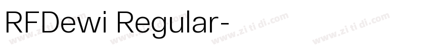 RFDewi Regular字体转换